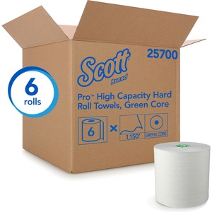 Scott Pro High-Capacity Hard Roll Towels with Elevated Design and Absorbency Pockets