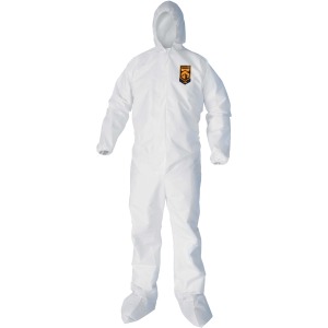 Kleenguard A40 Coveralls - Zipper Front, Elastic Wrists, Ankles, Hood & Boots