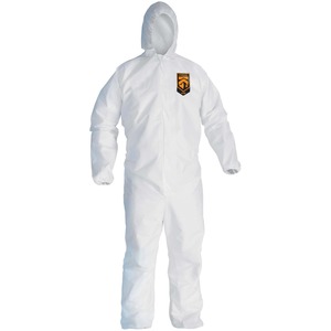 Kleenguard A30 Coveralls - Zipper Front with 1" Flap, Elastic Back, Wrists, Ankles & Hood