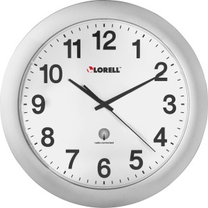 Lorell 12" Round Radio-controlled Wall Clock