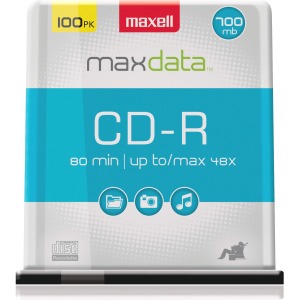 Maxell CD Recordable Media - CD-R - 48x - 700 MB - 100 Pack Spindle