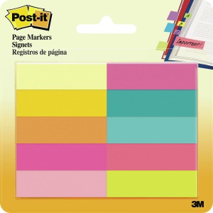 Post-it® Page Markers - 1/2"W - Bright Colors