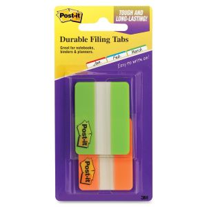 Post-it Portable Pack Durable File Index Tabs