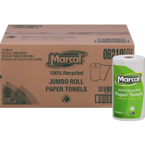 Marcal 100% Recycled, Jumbo Roll Paper Towels