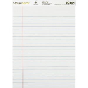 Nature Saver Recycled Legal Ruled Pads