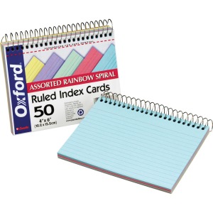 TOPS Oxford Spiral Bound Ruled Index Cards