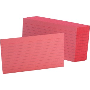 Oxford Colored Ruled Index Cards