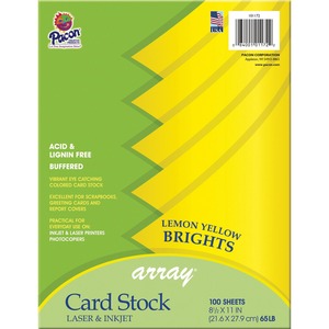 Pacon Color Brights Cardstock - Lemon Yellow