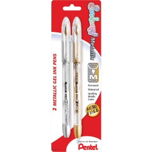 Pentel Arts Pentel Sunburst Metallic Color Permanent Gel Pens