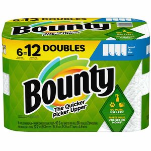 Bounty Select-A-Size Paper Towels - 6 Double Rolls = 12 Regular