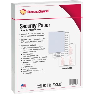 DocuGard Premier Security Paper for Printing Prescriptions & Preventing Fraud, 10 Features