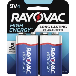 Rayovac High-Energy Alkaline 9-Volt Batteries