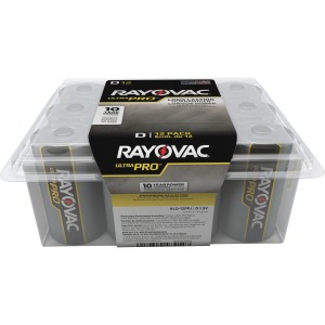 Rayovac Ultra Pro Alkaline D Battery 12-Packs