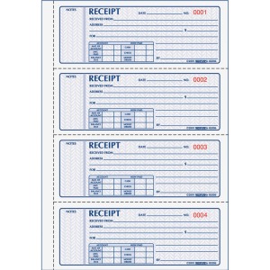 Rediform Money Receipt 4 Per Page Collection Forms