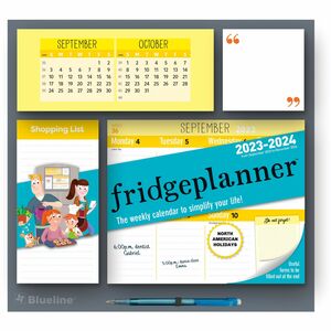 Blueline Fridgeplanner Weekly Magnet Calendar