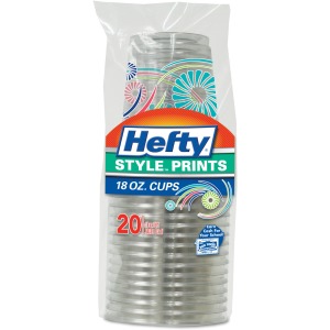 Hefty Style Prints 18 oz Cups