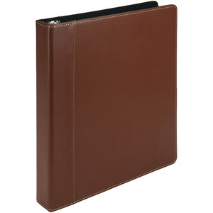 Samsill Contrast Stitch Leather Ring Binder