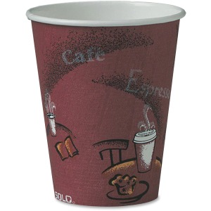 Solo 8 oz Bistro Design Disposable Paper Cups