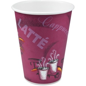 Solo 12 oz Bistro Design Disposable Paper Cups