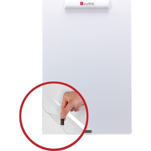 Justick Frameless Mini Dry-Erase Board with Clear Overlay
