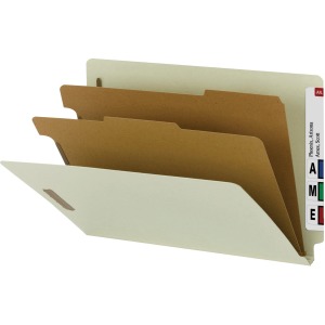 Smead 29802 Gray/Green 100% Recycled End Tab Classification Folders, Surplus Inventory, Compare at $71.49