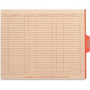 Smead 63910 Manila End Tab Out Guides with Printed Form