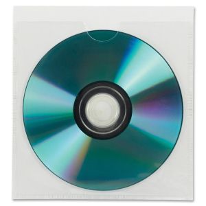 Smead 68145 Clear Self-Adhesive Poly CD/DVD Pockets