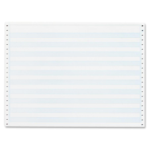 Sparco 1/2" Blue Bar 1-part Computer Paper