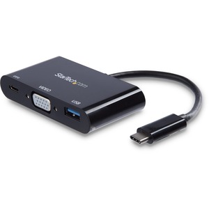 StarTech.com USB-C VGA Multiport Adapter - USB-A Port - with Power Delivery (USB PD) - USB C Adapter Converter - USB C Dongle