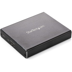 StarTech.com Dual M.2 Enclosure - RAID - M.2 SATA SSD Enclosure - USB 3.1 (10 Gbps) - USB-C & USB-A External Enclosure - Aluminum