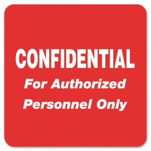 Tabbies Confidential Authorized Personnel Only Label