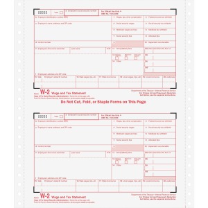 TOPS Carbonless Standard W-2 Tax Forms