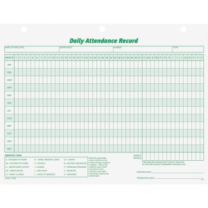 TOPS Daily Employee Attendance Record Form