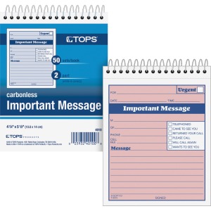 TOPS 1CPP Duplicate Important Message Book