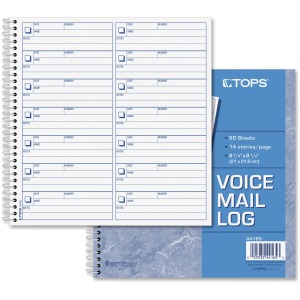 TOPS Voice Message Log Book