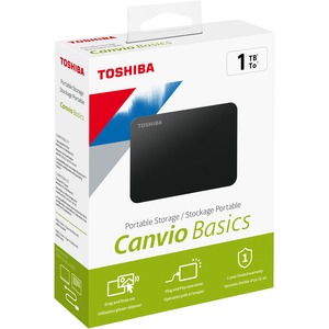 Toshiba Canvio Basics 1 TB Hard Drive - External - Black