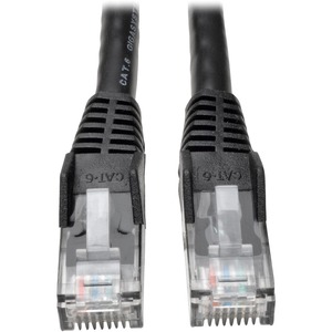 Eaton Tripp Lite Series Cat6 Gigabit Snagless Molded (UTP) Ethernet Cable (RJ45 M/M), PoE, Black, 50 ft. (15.24 m)