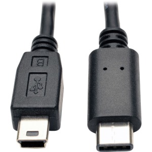 Tripp Lite USB 2.0 Hi-Speed Cable 5-Pin Mini-B to USB Type-C USB-C M/M 6ft