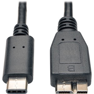 Tripp Lite USB 3.1 Gen 2 (10 Gbps) Cable, USB Type-C (USB-C) to USB 3.0 Micro-B (M/M), 3 ft