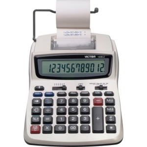 Victor 1208-2 12 Digit Compact Commercial Printing Calculator