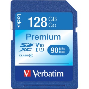 Verbatim 128GB Premium SDXC Memory Card, UHS-I Class 10