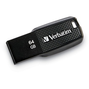 Verbatim 64GB Ergo USB Flash Drive - Black