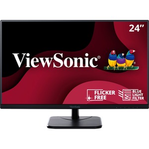 ViewSonic VA2456-MHD 24 Inch IPS 1080p Monitor with 100Hz, FreeSync, HDMI, DisplayPort and VGA Inputs for Home and Office