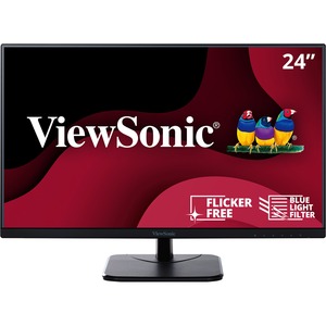 ViewSonic VA2456-MHD 24 Inch IPS 1080p Monitor with Ultra-Thin Bezels, HDMI, DisplayPort and VGA Inputs for Home and Office