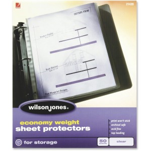 Wilson Jones Economy Weight Top-Loading Sheet Protectors