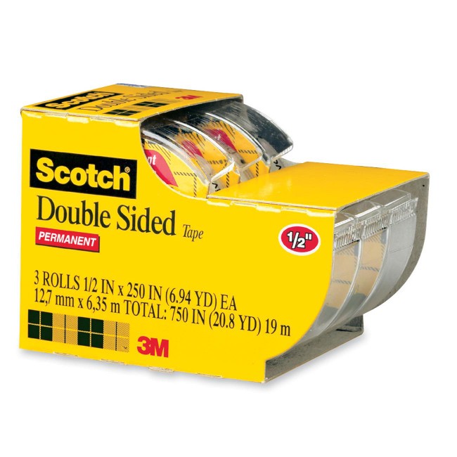 Scotch Double Sided Tape, Permanent - 2 rolls