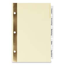 Insertable Tab Index Dividers