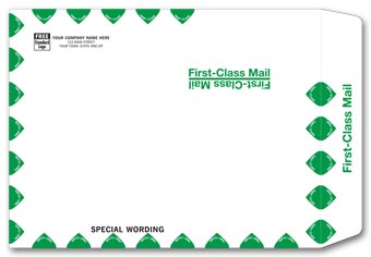 White First Class Envelope