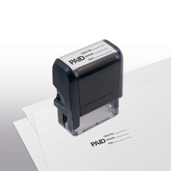 Paid w/ lines Stamp - Self-Inking