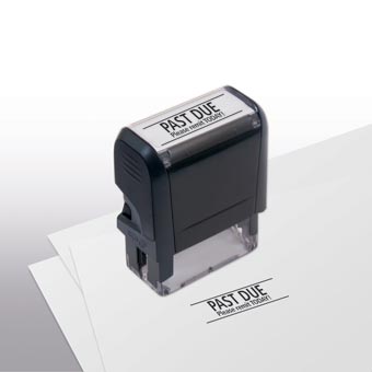 Past Due Please Remit Today! Stamp - Self-Inking